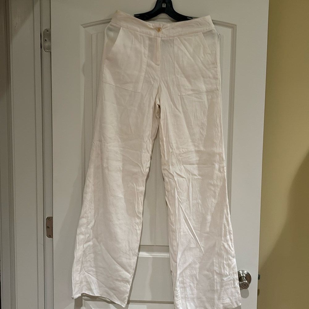 Lilly Pulitzer White Linen Pants Size 4